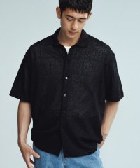 ADAM ET ROPE'/メッシュジャガード ボックスシルエット ニットポロ / ロングシーズン着用可能/508124546