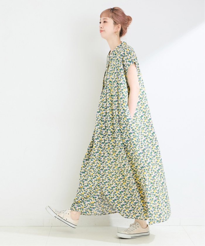 極美品♡フォクシー♡ペッシュ ワンピース 手洗い可／日本製】カシュクール風デザインワンピース（マキシ