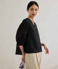 ROPE'/【WEB・一部店舗限定】フラワージャガードブラウス【セットアップ対応】/洗える/508124666