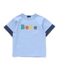 BeBe/立体刺しゅうネオンロゴ天竺半袖Tシャツ(90~150cm)/508090665