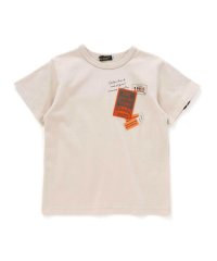 BeBe/バックラインチケットワッペン天竺半袖Tシャツ(90~160cm)/508090667