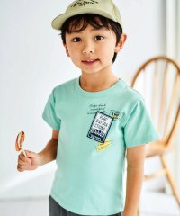 BeBe/バックラインチケットワッペン天竺半袖Tシャツ(90~160cm)/508090667