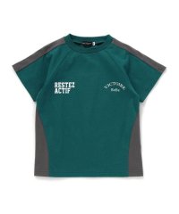 BeBe/異素材切り替えバックナンバリングラグラン半袖Tシャツ(90~160cm)/508090669