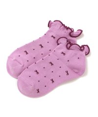 BeBe/リボンドットフリルアンクルソックス(11~24cm)/508090672