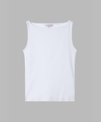 agnes b. FEMME/コットン ボートネック ノースリーブ Tシャツ "Leopard"/508097321