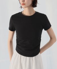 Ampirula/アンピルーラ Ampirula サイドギャザーTシャツ カットソー【洗える】/508124042