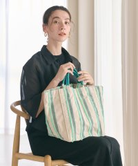 【別注】＜beej＞ストライプ 刺繍 トートバッグ －2WAY－