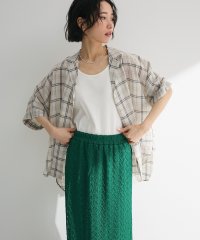 Green Parks/グリーン パークス Green Parks 開襟シアージャケット風シャツ/508125535