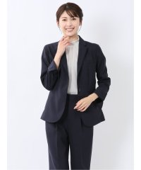 m.f.editorial/ウェザーストレッチウォッシャブル 1ボタンジャケット 紺(セットアップ可能)/508125637