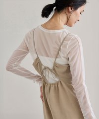 ROPE'/【WEB・一部店舗限定】リネンライクキャミソールワンピース/洗える/508125685