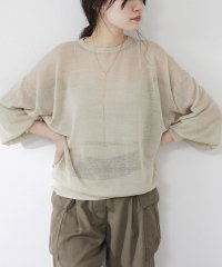 Whim Gazette/シアーリネンニットプルオーバー/508125702