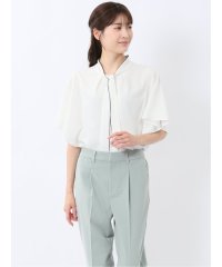 m.f.editorial/配色ボウタイ 半袖比翼ブラウス/508125775