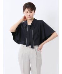 m.f.editorial/配色ボウタイ 半袖比翼ブラウス/508125775
