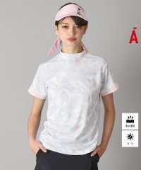 ADABAT STREAM/UVカット/吸水速乾 フェザープリントモックネックT/508125874