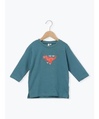 Samansa Mos2 Lagom/【吸水速乾】恐竜刺繍7分袖Tシャツ/508125904