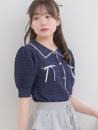 Emsexcite/エムズエキサイト ems excite 【EC限定カラー】襟付きヴィンテージカーデ/508126097
