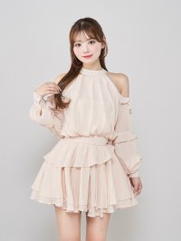 Darich/ダーリッチ Darich ボリュームシフォンミニワンピース/508126308