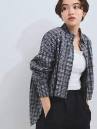 VICKY/ビッキー VICKY スリットスリーブチェックシャツブラウス≪手洗い可能≫/508126337