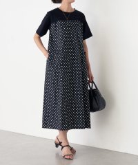 BEARDSLEY/カットコンビフレアワンピース(ドット)/508126579