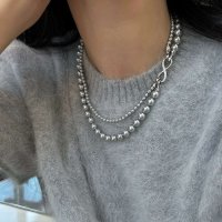Forcement/フォースメント Forcement 上品なパール2連ネックレス/508126593