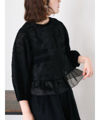 Samansa Mos2/オーガンジー刺繍ベスト/508126645