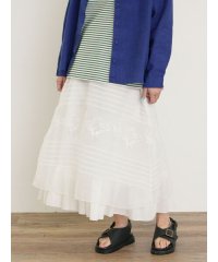 Samansa Mos2/オーガンジー刺繍スカート/508126646