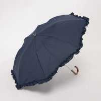 cache nez/カシュネ cache nez シャンブレーフリルトップレス2段折りたたみ傘/508126769