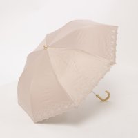 cache nez/カシュネ cache nez PUグレースフラワー刺繍トップレス2段折りたたみ傘/508126774