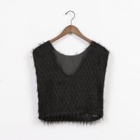cy_an+/シアンプラス cy_an+ フリンジ前後2wayジレ/508126806