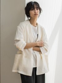 MAYSON GREY/メイソングレイ MAYSON GREY ペーパーリネンダブルブレストジャケット≪手洗い可能≫/508126964