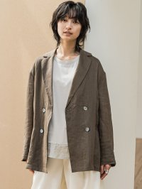 MAYSON GREY/メイソングレイ MAYSON GREY ペーパーリネンダブルブレストジャケット≪手洗い可能≫/508126964