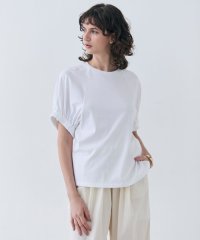 BEIGE，/【洗える】STOCK / オーガニックコットン半袖ギャザートップス/508127023