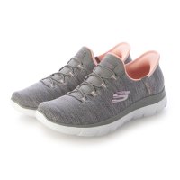 SKECHERS/スケッチャーズ SKECHERS スケッチャーズ SKECHERS SUMMITS Gray Mesh/Coral Trim ハンズフリー スリップインズ：サミ/508127587