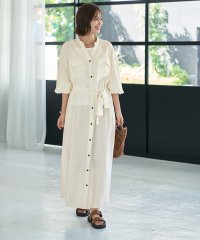 STYLE DELI/スタイルデリ STYLE DELI 綿麻混紡ベルテッドシャツワンピース/508127615
