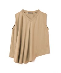 mizuiro ind/mizuiro ind Vネックアシンメトリーノースリーブプルオーバー/508127849
