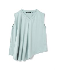 mizuiro ind/mizuiro ind Vネックアシンメトリーノースリーブプルオーバー/508127849