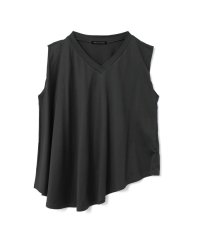 mizuiro ind/mizuiro ind Vネックアシンメトリーノースリーブプルオーバー/508127849