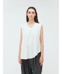 mizuiro ind/mizuiro ind Vネックアシンメトリーノースリーブプルオーバー/508127849