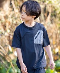 WASK/【接触冷感/速乾】【お揃い】ファスナーポケット配色速乾メッシュTシャツ(110~/508103403