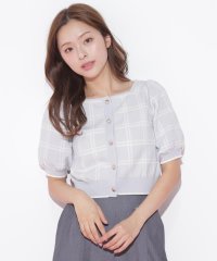JILL by JILL STUART/チェックジャガード　短丈カーデトップス/508125563