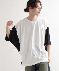 tk.TAKEO KIKUCHI/配色ドルマンカットソー/508128018
