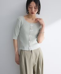 Green Parks/グリーン パークス Green Parks ・swing by フロントリボンリブニット/508128559