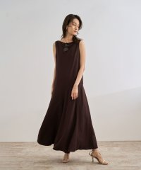ROPE'/レーヨンリネン スラッシュドネックワンピース【セットジャケット対応】/508128621
