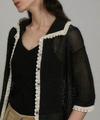 サロン　アダム　エ　ロペ/クロシェハーフスリーブカーディガン/508128629