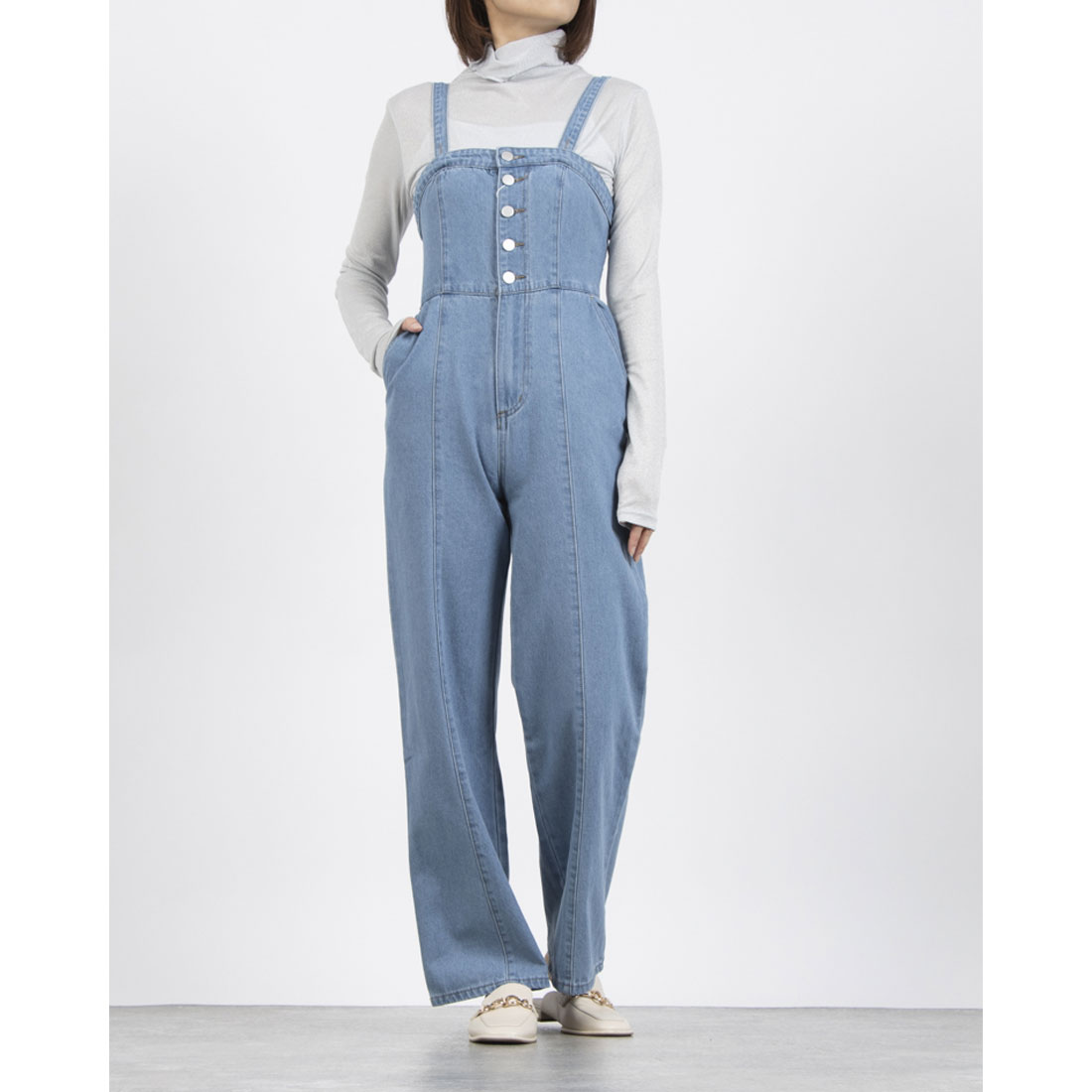 未使用品 Mansart ワイドデニムサロペット スコットクラブ系列