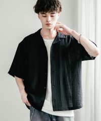 Rocky Monroe/ロッキーモンロー Rocky Monroe シアーシャツ 半袖 開襟 メンズ レディース 無地 レース 透け感 オープンカラー テンセル ドレープ オーバーサイ/508128837