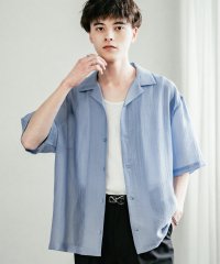 Rocky Monroe/ロッキーモンロー Rocky Monroe シアーシャツ 半袖 開襟 メンズ レディース 無地 レース 透け感 オープンカラー テンセル ドレープ オーバーサイ/508128837