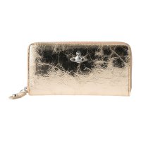 Vivienne Westwood/ヴィヴィアン ウエストウッド Vivienne Westwood 長財布(ラウンドファスナー) メタリック クリーシー レザー CLASSIC ZIP ROUN/508128850