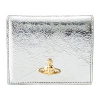 Vivienne Westwood/ヴィヴィアン ウエストウッド Vivienne Westwood 2つ折り財布 メタリック クリーシー レザー WOMAN BILLFOLD 51150030W/508128895