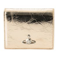 Vivienne Westwood/ヴィヴィアン ウエストウッド Vivienne Westwood 2つ折り財布 メタリック クリーシー レザー WOMAN BILLFOLD 51150030W/508128896